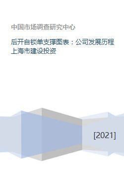 后开自锁单支撑图表 公司发展历程上海市建设投资